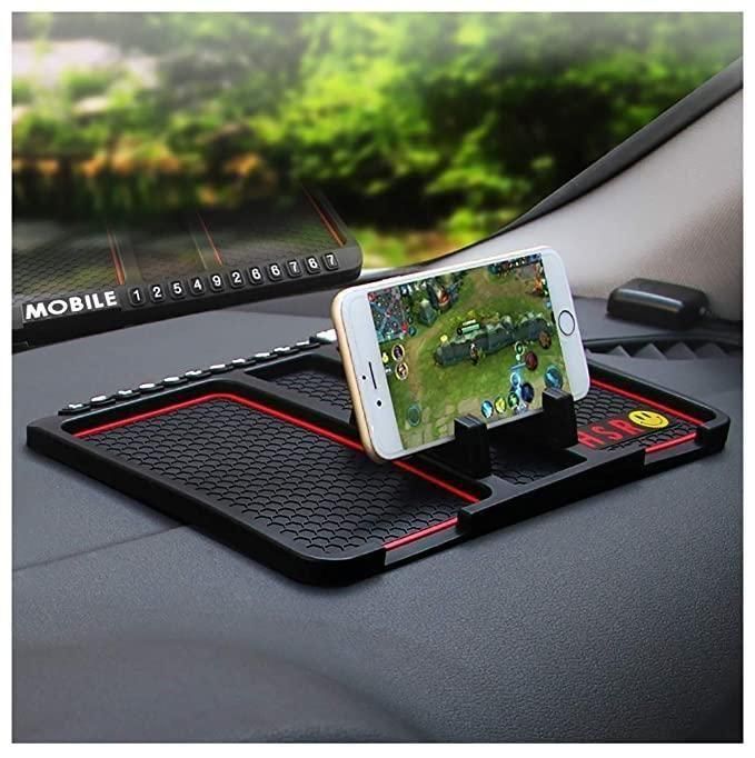 Multifunction Anti-Slip Car Dashboard Mat & Phone Holder