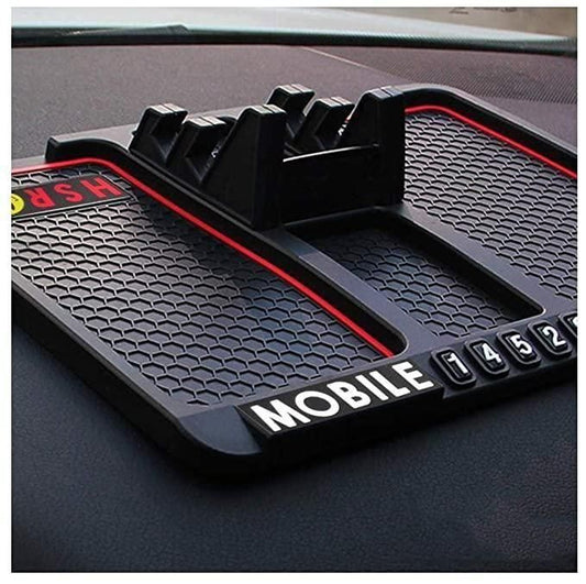 Multifunction Anti-Slip Car Dashboard Mat & Phone Holder
