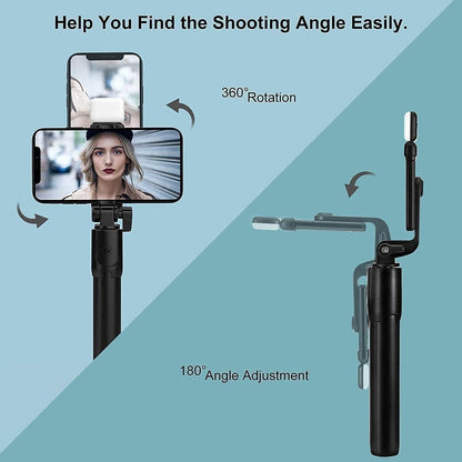 Flash 3-in-1 Selfie Stick Tripod with Bluetooth Remote