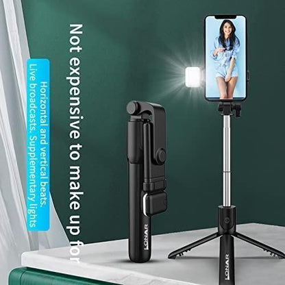 Flash 3-in-1 Selfie Stick Tripod with Bluetooth Remote